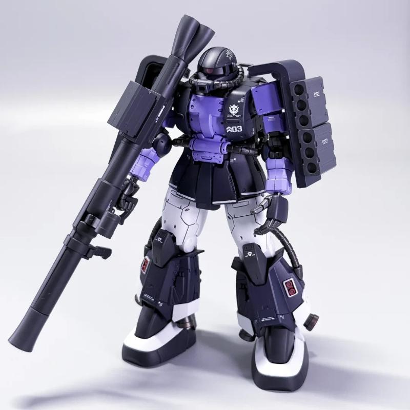 

Black Sanrensei Zaku HG 1/144 Gto Mark Rabbit Mk-Ii Assembly Model Kit Action Figures Plastic Toy Desktop Decorate Collect Gifts