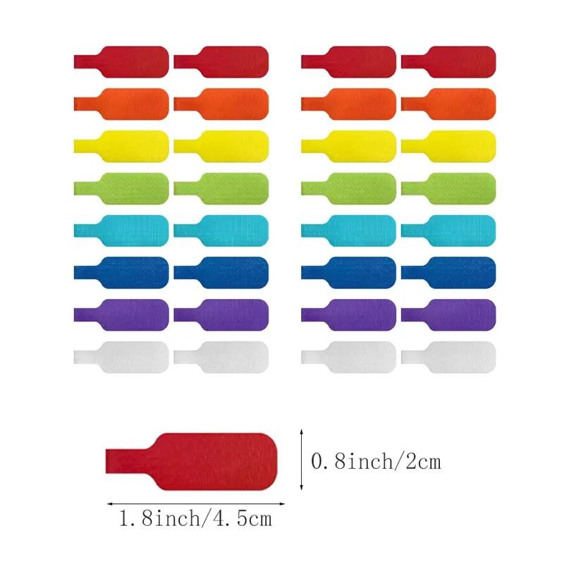 10PCS Cable Labels Tags Colorful Waterproof Cord Labels Tags For Wire Labels Self Adhesive Tear Resistant Cable Management