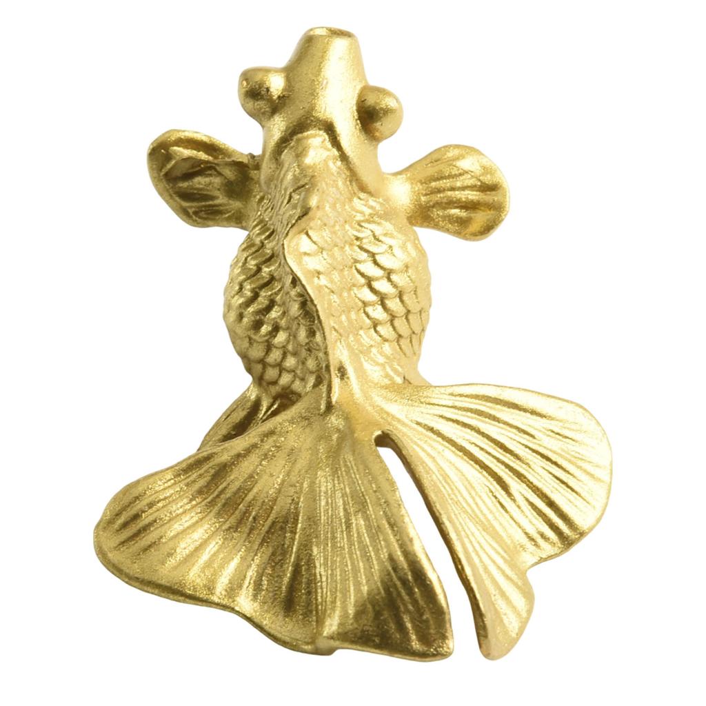 Goldfish Cabinet Handles Brass Drawer Knobs Unique Animal Cupboard Door Handles Furniture Hardware Home Decoration Pulls