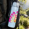 1PC Colorful Softball Bow Graffiti Art 750ml Color Plastic Water Bottle Leakproof Flip Straw Lid For Sports Office Home Use