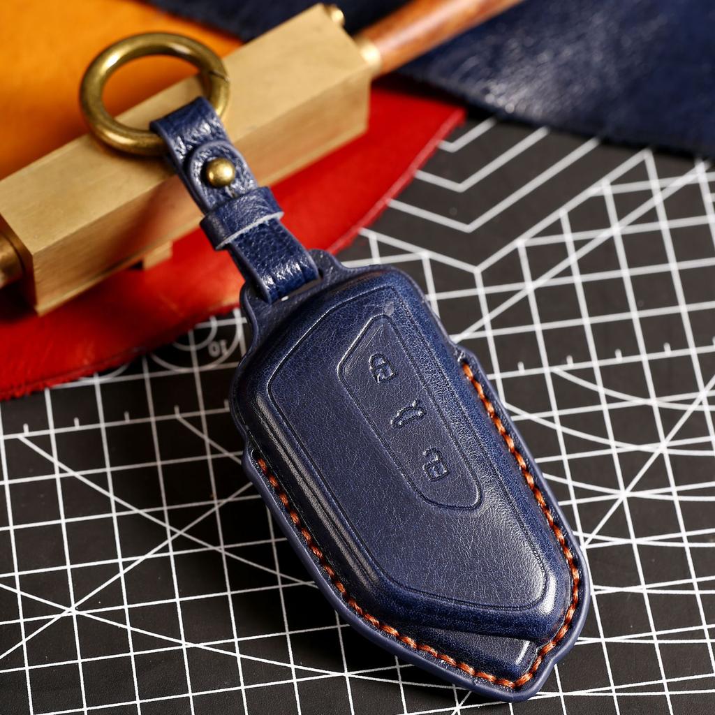 Leather Car Remote Key Cover Case Holder Shell Fob For Volkswagen VW New Sagitar Teramont Passat Tiguan L Pro ID3 ID4X ID6X 2026