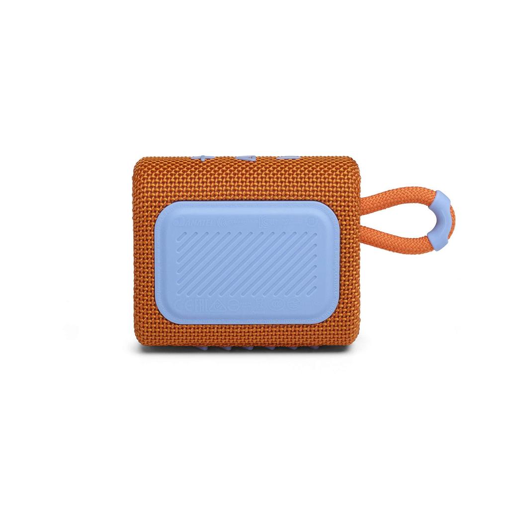 JBL GO3 Bluetooth Speaker, USB C Charging, IP67 Dustproof and Waterproof, Passive Radiator, Portable, 2020 Model, Orange, JBLGO3ORG