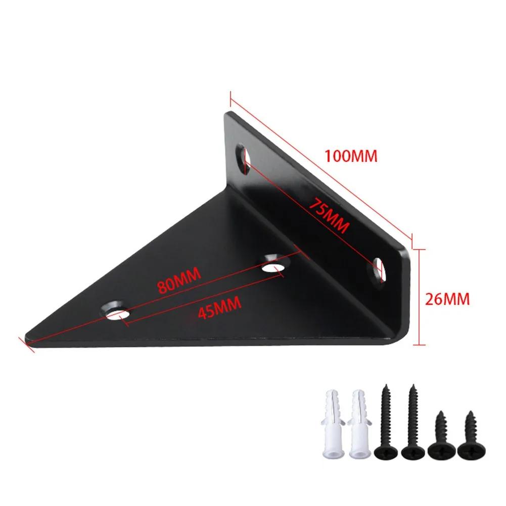 Storage Rack Invisible Bracket White 2Pcs Black Invisible Furniture Steel Support Brackets Wall Mounted Bookcases