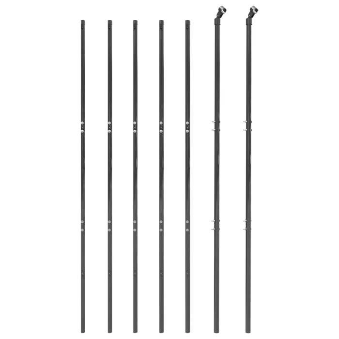 VidaXL Clôture en Treillis Métallique, Panneau de Clôture Décoratif, Barrière de Protection Jardin Patio Extérieur, 154227