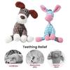 2Pcs Dogs Plush Toys Indestructible Dog Toys Interactive Squeaky Stuffed Animals for Aggressive Chewers Small Medium Large Breeds Puppy Teething Toy