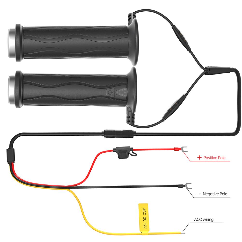 DC 12V Motorrad Hand Heizgriffe Smart Temperaturregelung Einstellbarer Hot Grip Griff 5-Gang Elektrische geformte Griffe Heizung