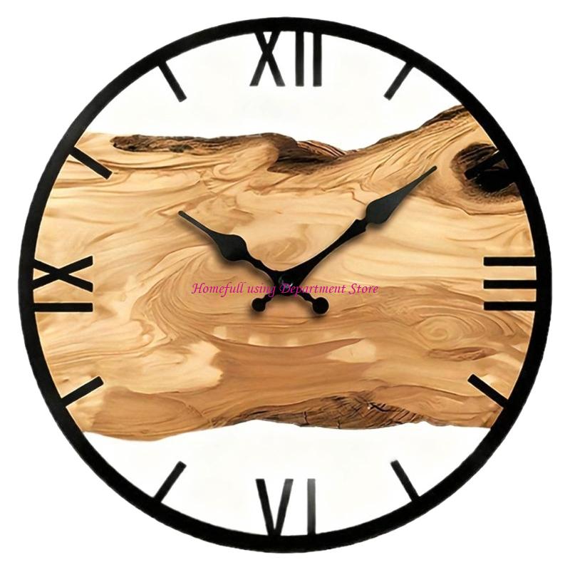 Настенные часы «Природа» с бесшумным механизмом, современные металлические элементы декора