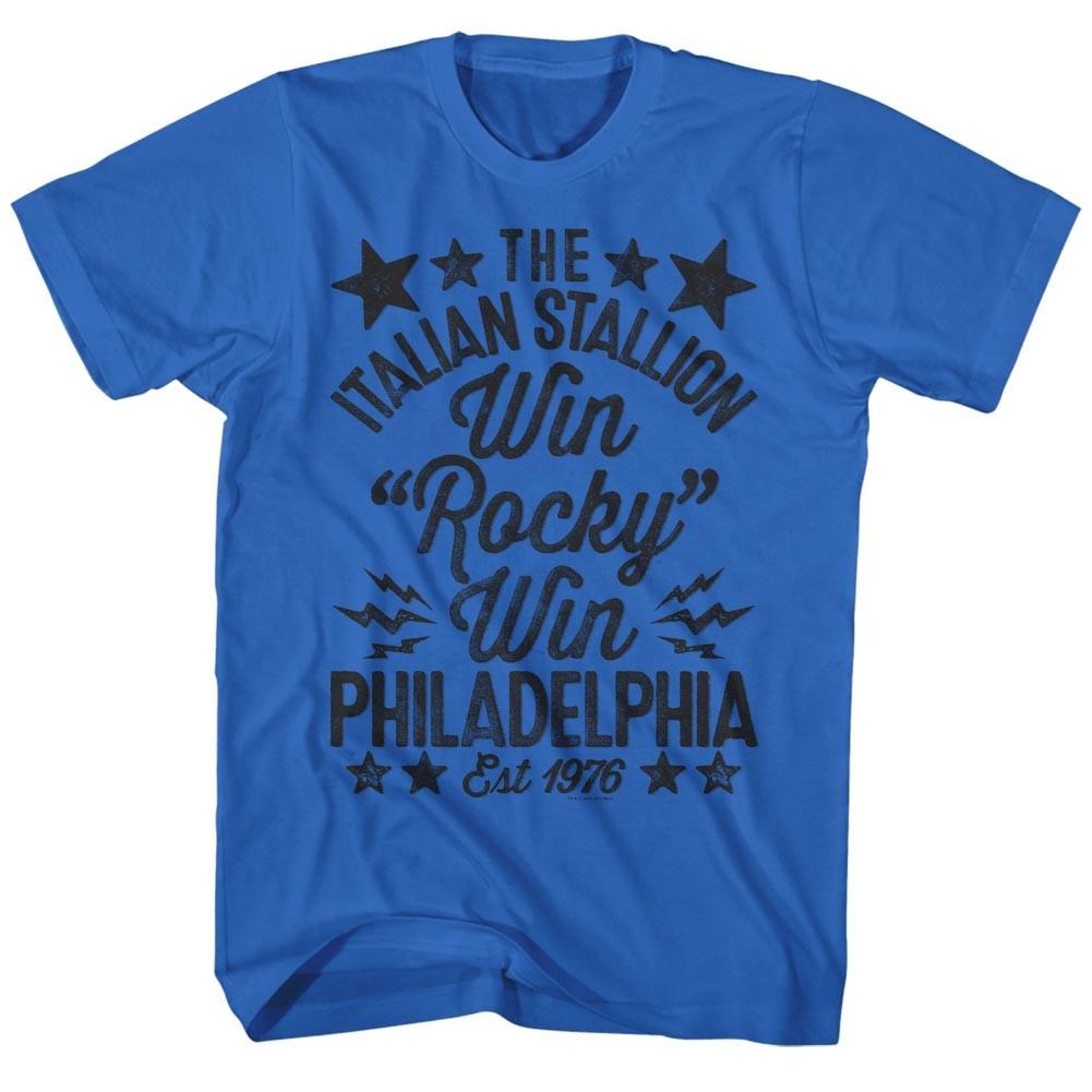 Rocky The Italian Stallion Est 1976 Philidelphia WIN ROCKY WIN Men T Shirt S