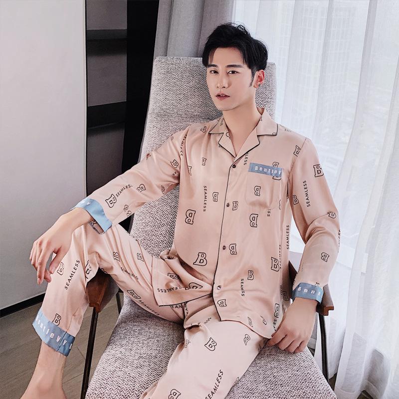 Buy Men's Pajamas Sets Cotton Gauze Thin Soft Sleepwear Leisure Wear Homewear at affordable