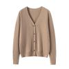 100% Pure Cashmere Women's V-neck Buttoned Cardigan Sweater - 2026 Autumn/Winter Collection