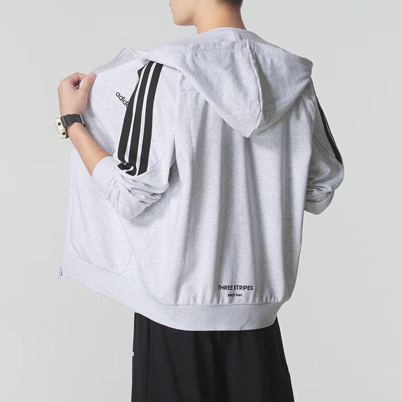 adidas Men's Three-Stripe Hooded Running Jacket KA2579