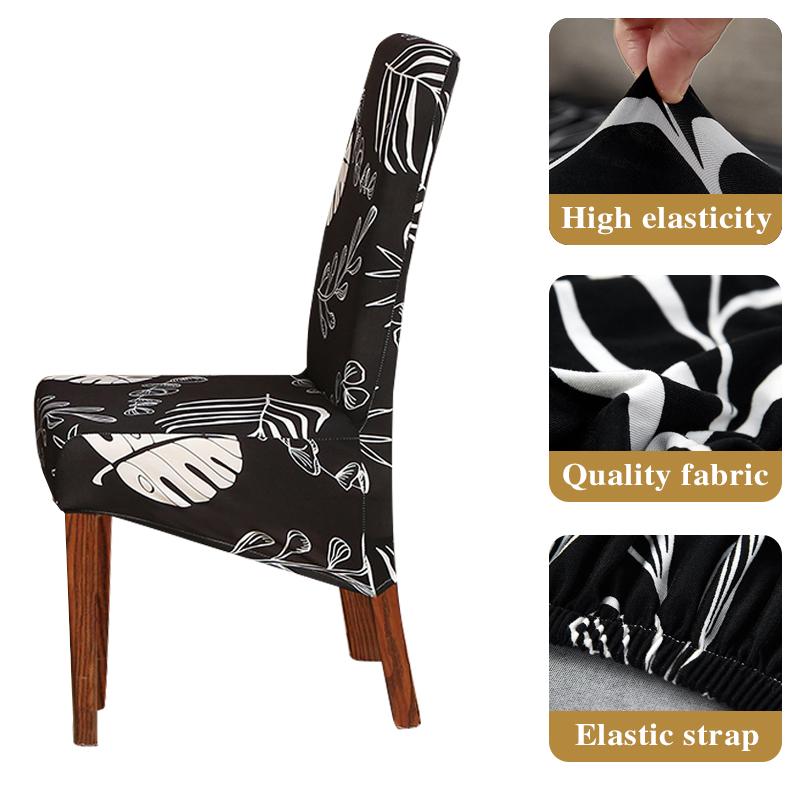 Pokrowiec na krzesło w rozmiarze XL z nadrukiem, elastyczny, z długim oparciem, z pokrowcem na krzesło do jadalni, hotelu, bankietów, dekoracji wnętrz