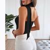 Spicy Girl Halterneck Strappy Bandeau Top - Sexy Backless Ruched Cropped Layer