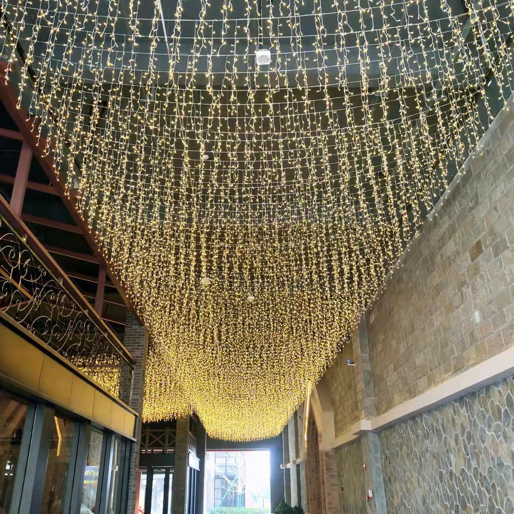 LED Waterproof Starry Sky Icicle Curtain Lights for Outdoor Festival Decorations