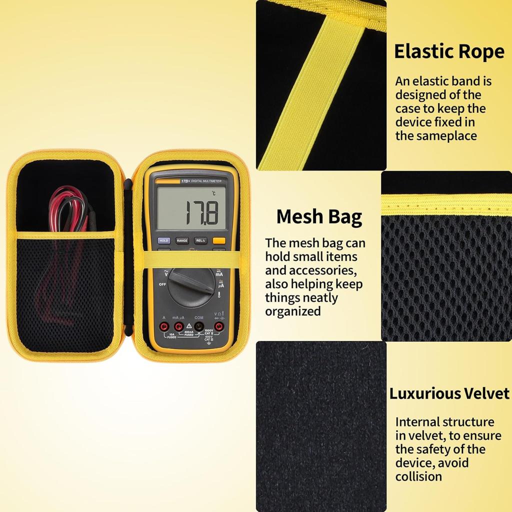 Storage Case Compatible with Fluke 15B+ / 17B+ Digital Multimeter