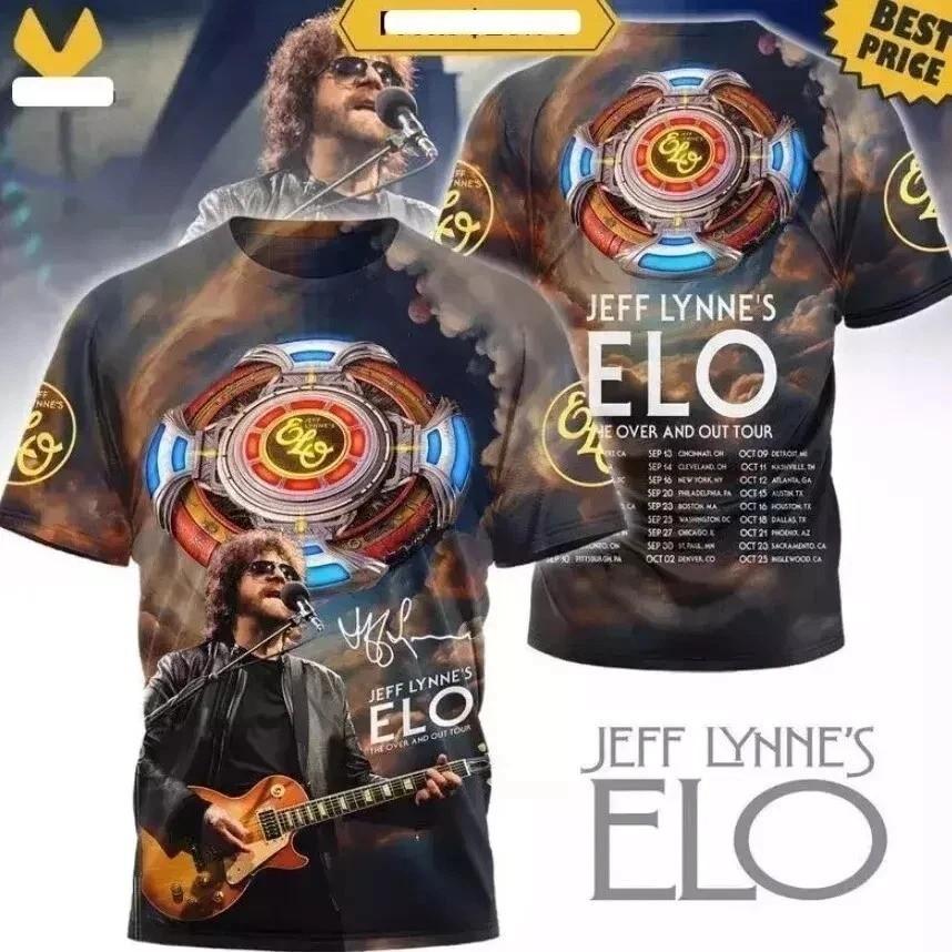 Jeff Lynne ELO The Over and Out Tour Shirt Cool 3D T-shirt Best Gift XXXXL