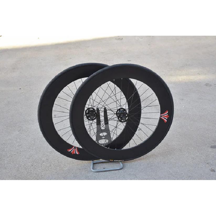 Fixed Gear Bike Wheelset, Aluminum Alloy, Fixie TRACK, Single Speed Bicycle Racing Wheel with 32H Bearing Hub, 70mm, 700C