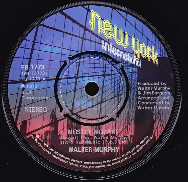

7inch Record WALTER MURPHY Mostly Mozart FB1773 NEW YORK INTERN 1979 UK Dance Electronica Used
