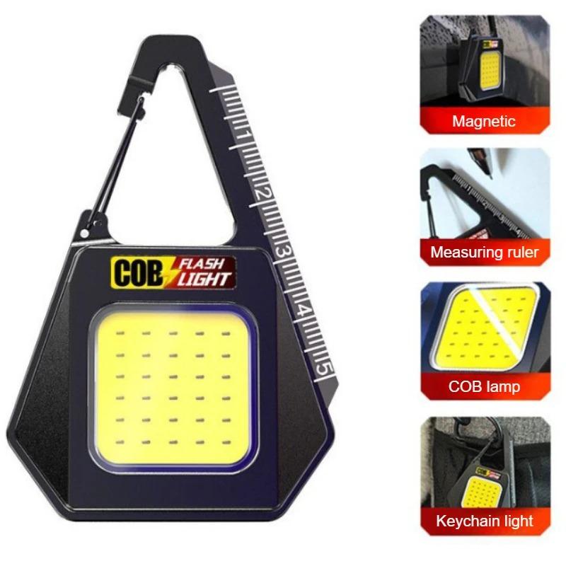 

USB Перезаряжаемые COB Брелоки Мини Фонарик Магнитный COB Рабочий Свет Маленький Аварийный Кемпинговый Фонарь Портативные Фонари 1Pcs