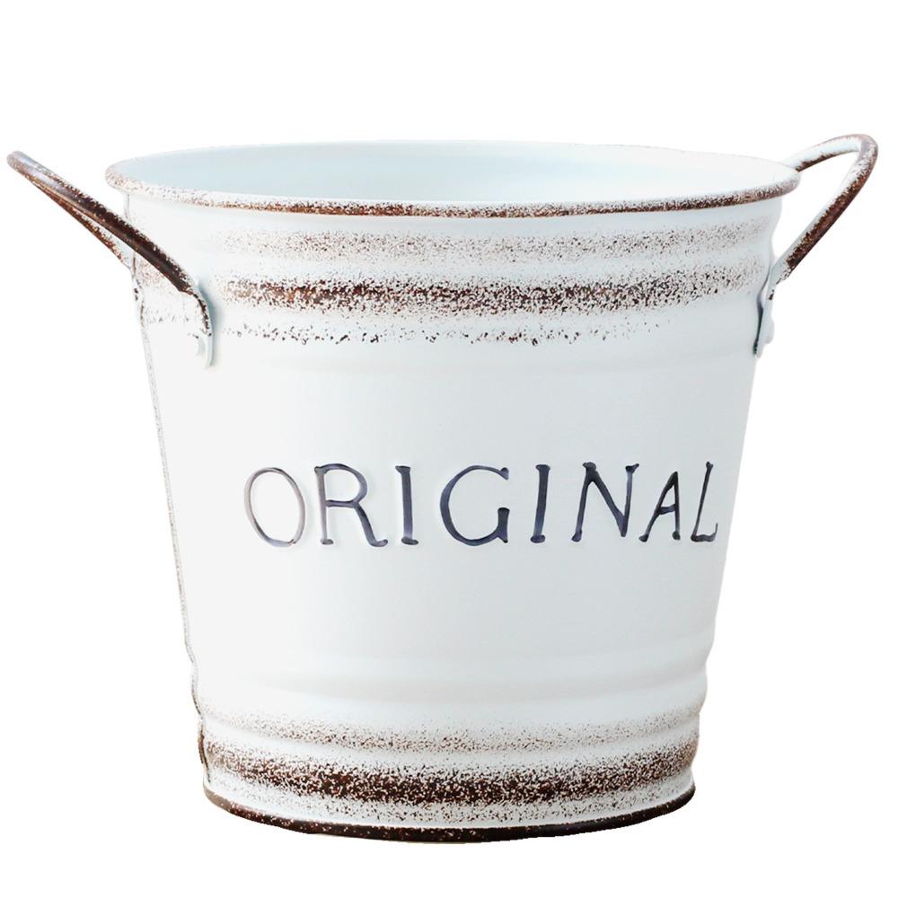 Metal Iron Flower Pot Plants Planter Garden Flower Stand Creative Plant Growth Container