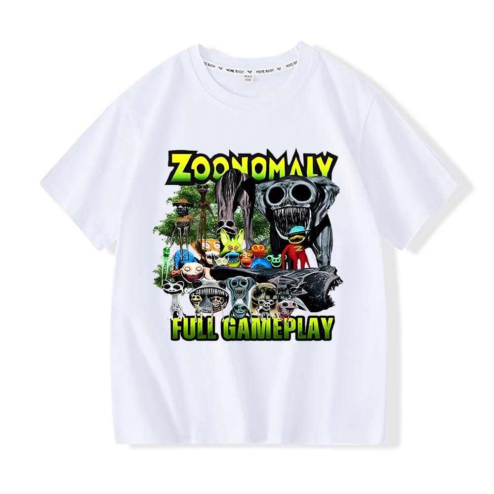 Hot Horror Game Zoonomaly Print Anime Children Unisex Tees Fashion T-shirts for Girls/Boys Cotton Short Sleeve Graphic Costumes