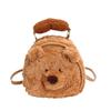 Schoolbag Cartoon Cute Plush Teddy Bear Backpack Female Niche Design Baguette Student Bag Versatile Backpack