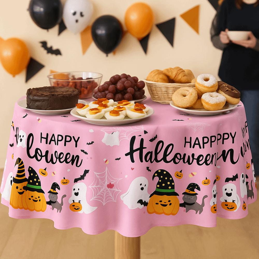 Plastic Halloween Tablecloth Halloween Theme Table Runner Disposable Table Cover  Table Decoration