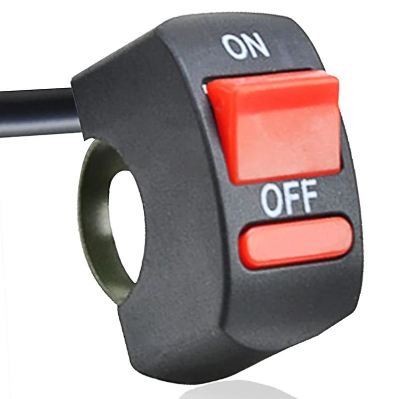 

1pc Universal Motorcycle Handlebar Flameout Switch ON OFF Button for Moto Motor ATV Bike DC12V/10A Black Motorcycle Switch красный