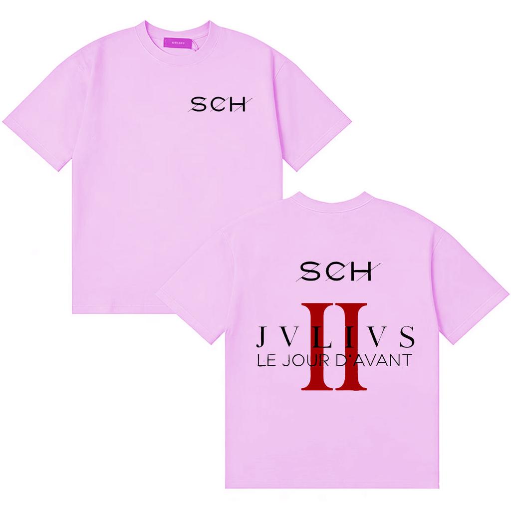 Rapper SCH Album JVLIVS Graphic Harajuku Casual Oversized Retro TShirt for Unisexs Women Y2K Cozy Cotton Summer Streetwear Tshrit