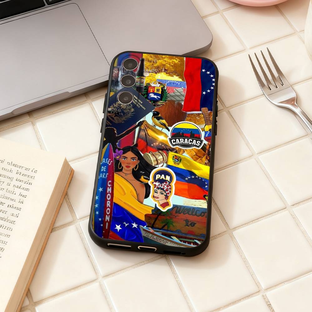 Venezuela Flag phone Case For Samsung Galaxy A73,A72,A71,A70,A53,A52,A51,Others Soft Black Shell