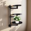 Rotating Window Plant Shelf Metal 3-Tier Floating Plant Display Stand Wall Mount Potted Plant Holder for Indoor Outdoor Home Office Bedroom Decor