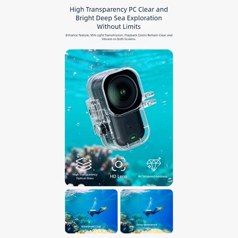 45m Depth Waterproof Protective Case For Cameras With Shockproof Design And High Clarity Glass Cover AntiScratch Shell
