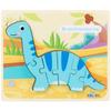 Dřevěné Vzdělávací Kognitivní Dětské Vzdělávací Hračky Stavební Kostka Tvar Dinosaurus Párování 3D Trojrozměrné Puzzle