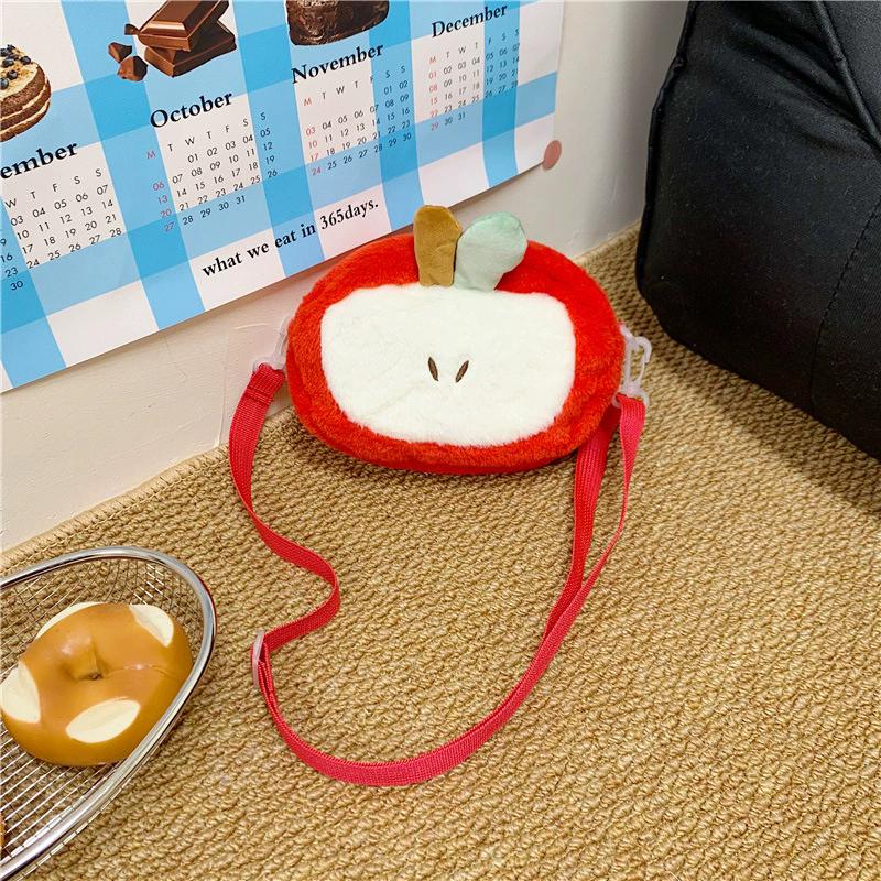 Women cute long hair little monster creative girl crossbody bag long braid funny doll shoulder bag girl