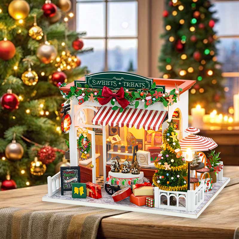 DIY Wooden Doll House 3D Puzzle Handmade Assembly Model Building Room Bedroom Dollhouse Toys For Birthday Christmas Xmas Gifts