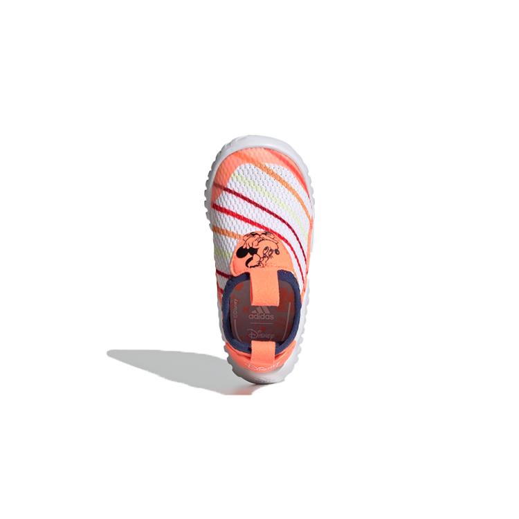 New Disney x Adidas Breathable Low Top Toddler Shoes White Orange Infant And Toddler FU7601