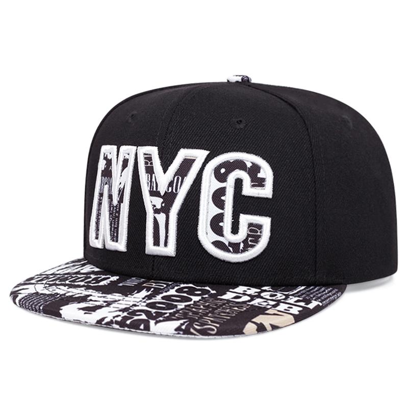 2026 New Fashion Hip Hop Hat NYC Graffiti Embroidery Street Skateboarding Hat Daily Leisure Sunshade Baseball Hat Flat Edge Hat