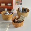 Rattan Storage Basket, Desktop Cosmetics, Skin Care Products, Hand-woven Storage Basket, Sundries Finishing Basket