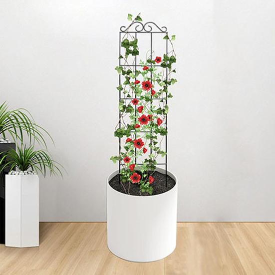 Metall Hageespalier Klatreplanter Ramme Espalier Dekorativ Plantestøtteramme for Klematis Roser Utendørs Innendørs Bruk