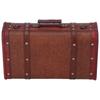 Antique Suitcase Portable Wooden Storage Chest Collection Ornaments Photography Props