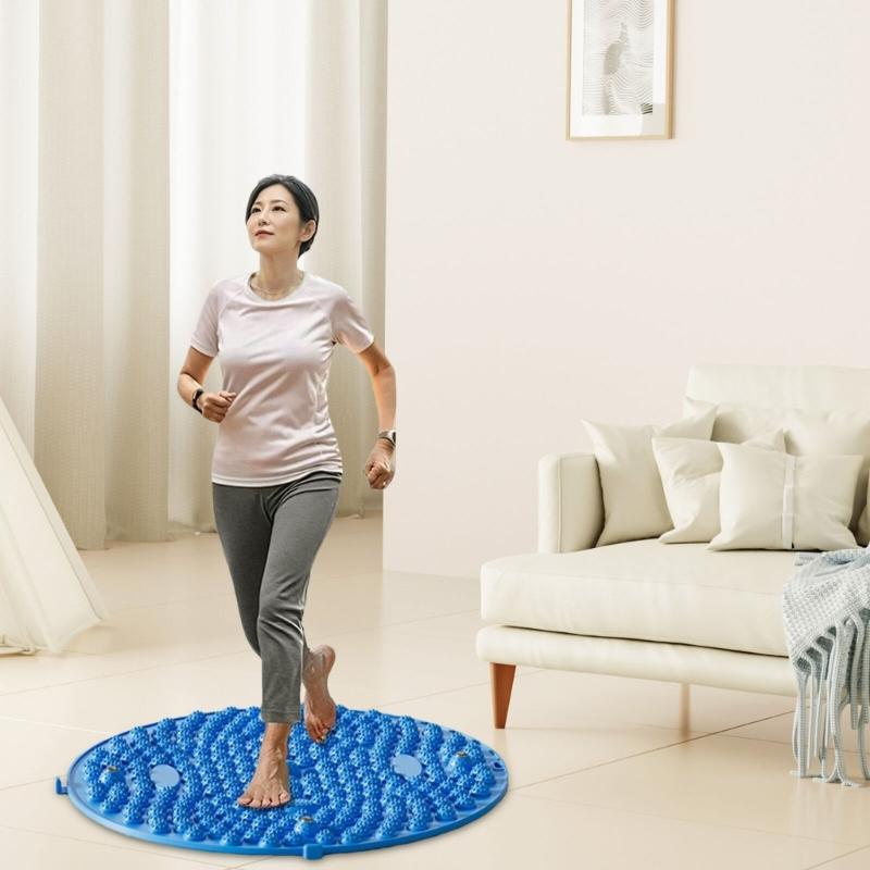 Foot Massage Relaxation Mat Muscle Relaxation Massager Feet Relaxing Mat Round Exercise Pad Pilates Yoga Accessories