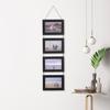 Wall Hanging Picture Frames Collage with 4Opening Casual Styles Engineered Wood Frames 4×6inch Photo Wall Mount Only