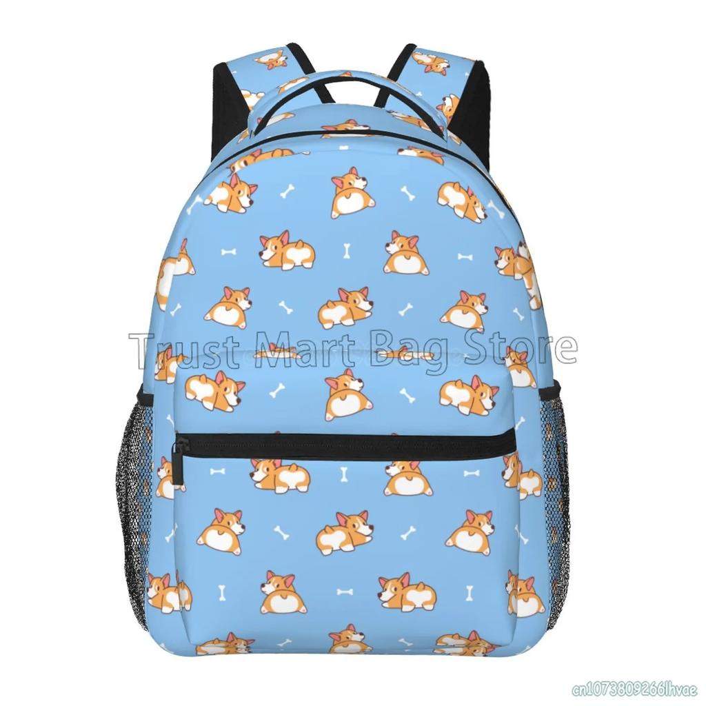Cute Corgi Dogs Backpack for Boys Girls Lightweight Bookbag for Students School Laptop Backpacks Unisex Travel Camping Daypack
