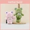 Adorable Long Legged Smiling Frog Plush Keychain Soft Toy Doll Accessory 15cm