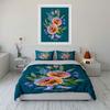 Colorful floral and leaves. Bedding sets Duvet cover sets Duvet covers Pillowcases(1 * Duvet Cover 2 * Pillowcases, without duvet insert)