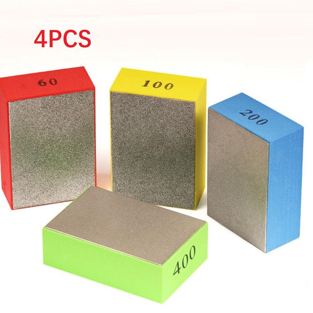 

4pcs Electroplating Diamond Trimming Polishing Hand Pads Block For Ceramic Tile Marble Glass Grinding Hand Tools China Mainland