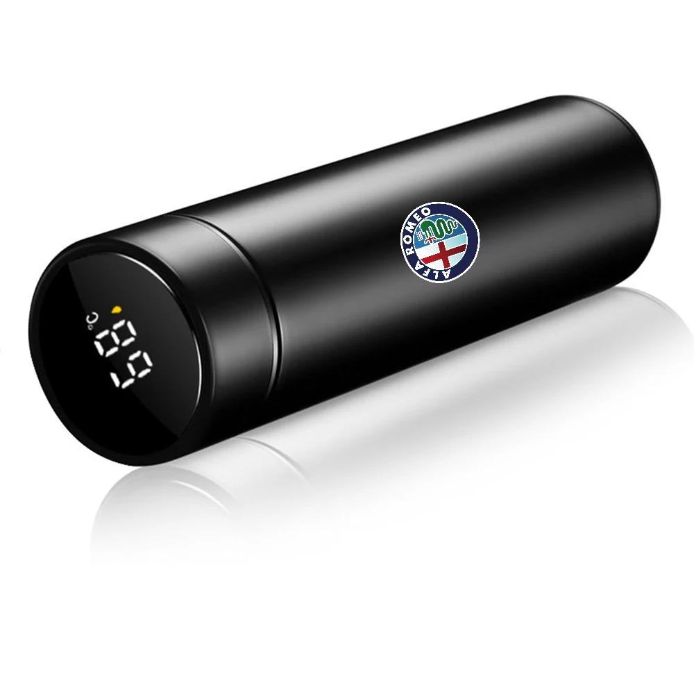 Car Stickers For Alfa Romeo Thermal Mug Double Wall 304 Stainless Steel Coffee Cup Vacuum Flask Thermos Water Bottle For Alfa Ro