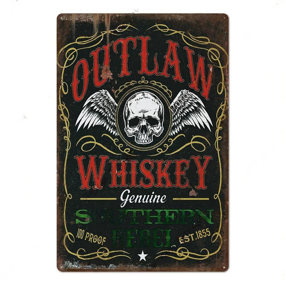 Vintage Whisky Plechová cedule Kovový plechový znak Pin-up girl Retro Nástěnná dekorace Pro garáž Klub Bar Pánská jeskyně Pub Kavárna Nástěnná dekorace