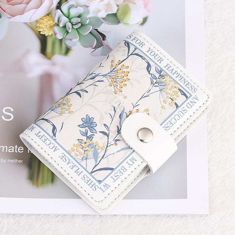 New Floral Card Bag Multiple Cards Slots ID Bank Credit Card Covers for Women Large Capacity Card Holders