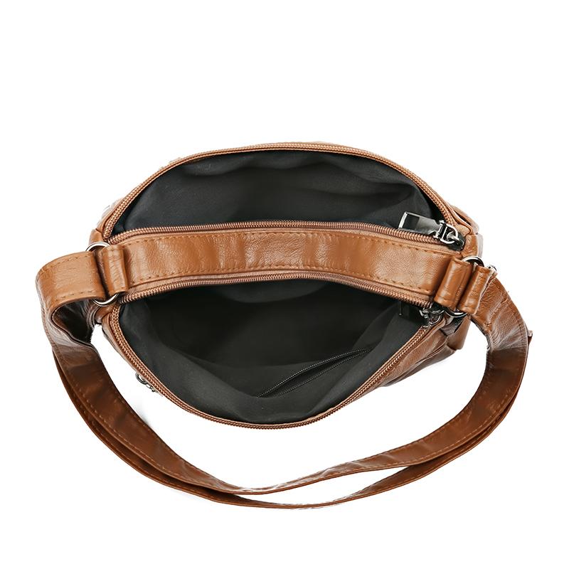 Geantă de damă cu buzunare multiple Geantă pătrată mică Pu de capacitate mare Geantă crossbody Geantă de umăr pentru mamă de vârstă mijlocie